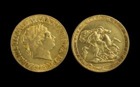 George III 22ct Gold Full Sovereign - Da
