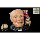 Royal Doulton - Special Edition Hand Painted Character Jug of the Year 1992 ' Winston Churchill ' (