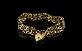 Superb Ladies - 9ct Gold Ornate Well Designed Bracelet of Superior Quality.