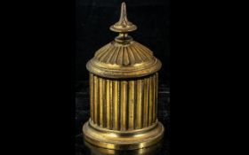 Trench Art Style Tobacco Jar, measures 7.5" high.