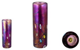 John Ditchfield Glasform Signed and Handmade Superb Cylindrical Shaped Glass Vase,