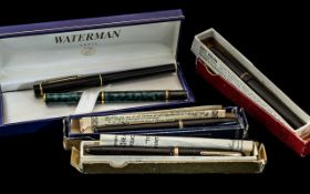 Collection of Five Vintage Fountain Pens,