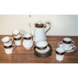 Bishop & Stonier (BISTO), England. Coffee Set, comprising coffee pot, cream jug, sugar bowl, four