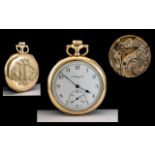 Elgin National Watch Co Top Quality Gold Filled - 15 Jewell's Keyless Open Faced Pocket Watch. c.