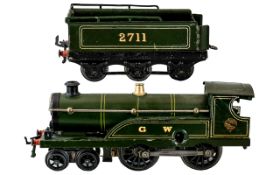 Hornby GW2711 Great Western Railway O-Gauge Clockwork 4-4-0 No 2 Steam Locomotive with Tender.