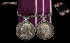 A Pair of Military Medals Awarded To Bandmaster E M Rogers Lancashire Fusiliers Army L.S & G.C. E