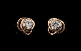 Swarovski Zirconia Solitaire Stud Earrings, the round cut, brightly sparkling Swarovski zirconia,