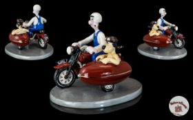 Coalport - Wallace and Gromit Ltd and Numbered Edition Hand Painted Porcelain Figure ' Hold on