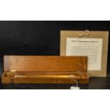 Navigation Interest - A J. Halden & Co Brass Navigational Chart Rolling Ruler in fitted box together