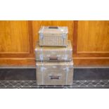 Set of Three Matching Vintage Suitcases, 'Wheary' by Steam Guard, from 30's/40's,