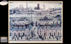 Laurence Stephen Lowry RA, RBA (British 1887-1976) Signed Print. Titled Britain at Play signed 'L.S.