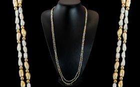 Ladies - Attractive and Excellent Quality Freshwater Pearl Necklace of Extra Long Length.