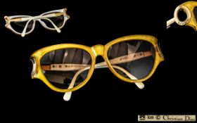 Christian Dior - Signed Superb and Iconic Ladies Pair of Bakelite Sunglasses. Great Design and Look.
