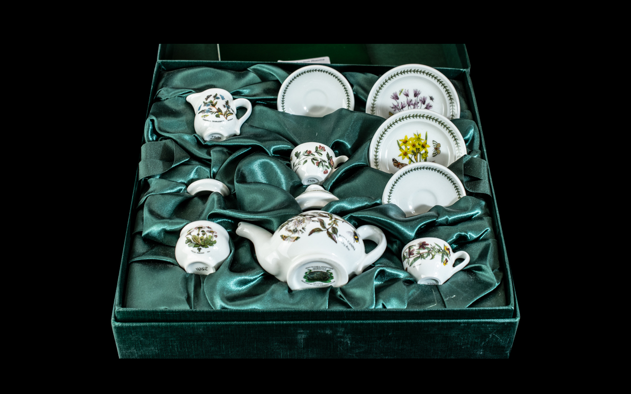 Portmeirion Botanic Garden 25th Anniversary 1972-1997 Miniature Tea Service.