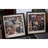 Pair of Prints of Historical Times, copyright 1917 Fine Arts Publishing, one depicting Henry VIII