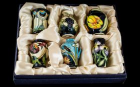 Moorcroft - Fine Collection of Tubelined Miniature Vases and Lidded Ginger Jar ( 6 ) Pieces In