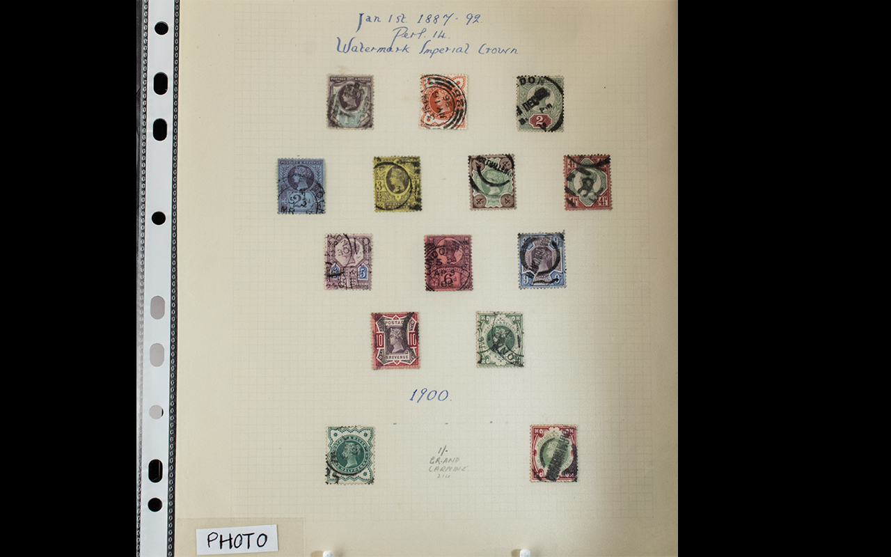 Stamps Interest GB Collection on hagner and leaves from 1840 1d black with 4 margin up to 1934 sea - Image 2 of 4