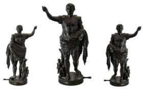 A Grand Tour Bronze of Augustus of Prima Porta,