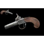 Display Purposes Only, Single Shot Percussion Pistol, steel barrel trigger and guard, walnut stock,