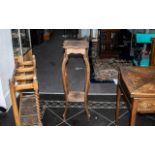 Small Collection of Furniture, comprising an umbrella/stick stand in old pine with drip tray,