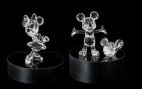 Swarovski Disney Showcase Pair of Crystal Collection Figures.