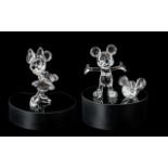 Swarovski Disney Showcase Pair of Crystal Collection Figures.