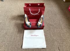 Salvatore Ferragamo Women's Vara 1 Stromboli Shoes, Grey, UK 6. Complete with box etc. Brand new,