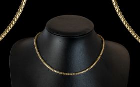 9ct Gold Fancy Necklace / Chain with Good Clasp and Pleasing Design ( Expensive ) Marked for 9.375.