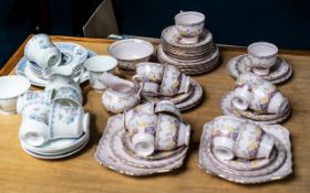 Tuscan Bone China Tea Set, comprising 12 cups, 12 saucers, 12 side plates,