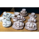 Tuscan Bone China Tea Set, comprising 12 cups, 12 saucers, 12 side plates,