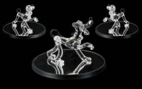 Swarovski Disney Collection Crystal Figure ' Pluto ' Ref No 0100-000-009, Design Edith Mair.