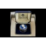 Wedgwood Sterling Silver Decorated Cameo Mini Box Portrait of HM Queen for the silver Jubilee