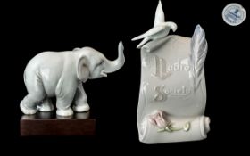 Lladro Collectors Society Members Only Figural Plaque / Stand - Title ' Art Brings Us Together '