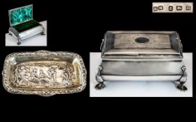 Edwardian Period - Ladies Sterling Silver Trinket Box,