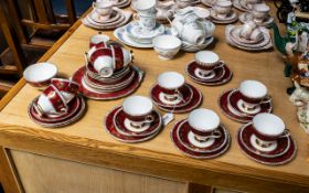 Gladstone Fine Bone China Tea Set, comprising 12 cups, 11 saucers, 12 side plates,