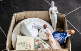 Collection of Porcelain Items, comprising Coalport Ladies of Fashion figure 'Selena',