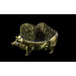 A Brass Pig Antique Victorian Boar/Pig Bristle Brush in excellent condition.