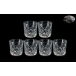 Waterfords - Superb Set of 6 Cut Glass Crystal Whisky Glasses. All Signed and With Waterford Labels.