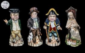 Bronte Porcelain Company Limited Edition Fourj Dickens Candle Snuffers, to include Miss Havisham,