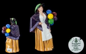 Royal Doulton Hand Painted Porcelain Figurine ' Balloon Lady ' HN2935. Designer P. Gee. Issued 1984.