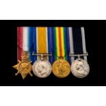 World War I - Naval ( British ) Group of Military Medals ( 4 ) Awarded to Henry Benjamin Smith,