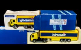 Two Weetabix Diecast Models - Made by Corgi to include an articulated Volvo Lorry & Ford Cargo Box