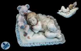 Lladro - Hand Painted Porcelain Figure ' Counting Sheep ' model No 6790.