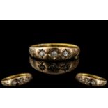 Antique Period 18ct Gold Three Stone Diamond Set Ring,