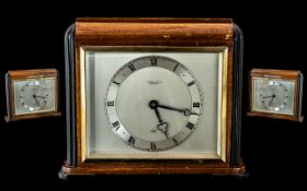 Elliott Clock Large Art Deco Mantel Clock with Silvered Dial. c.1930's. Excellent Proportions and