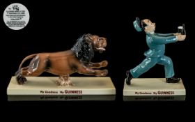 Coalport Hand Painted Pair of Ltd and Numbered Edition Guiness Advertising Porcelain Figures.