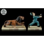 Coalport Hand Painted Pair of Ltd and Numbered Edition Guiness Advertising Porcelain Figures.