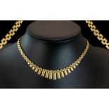 Ladies 9ct Gold Cleopatra / Designed Necklace with Full Hallmark for 9.375.
