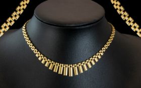 Ladies 9ct Gold Cleopatra / Designed Necklace with Full Hallmark for 9.375.