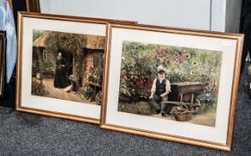 Two Framed & Glazed Prints, titled 'The Gardener' and 'The Gardener's Wife'.